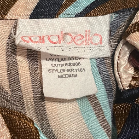 Vintage CARABELLA Collection Psychedelic 70’s style Disco Button-Up Blouse - Picture 6 of 12